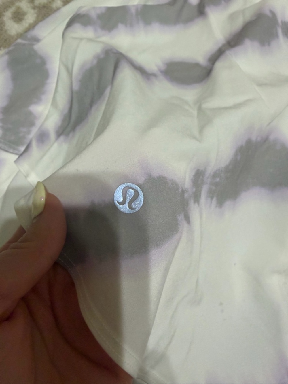 lululemon athletica White and Light Purple Tie-Dye Skater Skirt - Picture 2 of 3